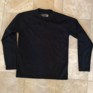 Prana Black Pullover Fleece Sweatshirt NWOT Med